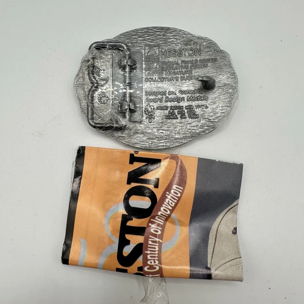 VTG New 1997 Hesston National Finals Rodeo NFR - Youth Size Belt Buckle w/Insert